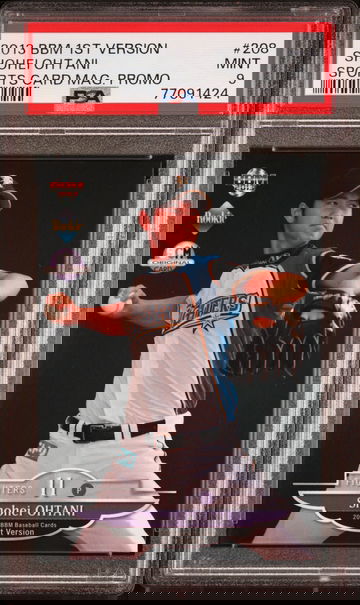 2013 BBM 1st Ed Shohei Ohtani #208 Sports Card Magazine Promo Purple wings PSA 9