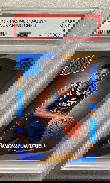DONOVAN MITCHELL 2017 DONRUSS RATED ROOKIE PSA 9 MINT
