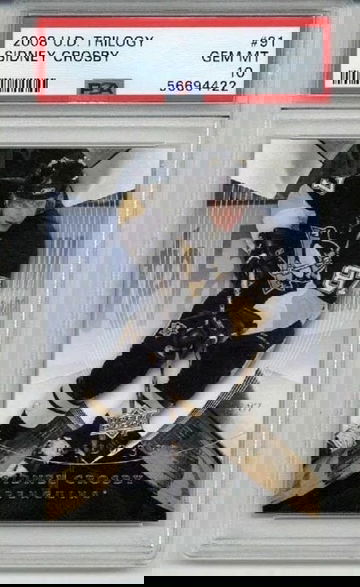 2008 UPPER DECK TRILOGY #91 SIDNEY CROSBY CARD PENGUINS PSA 10 LOW POP VERY RARE