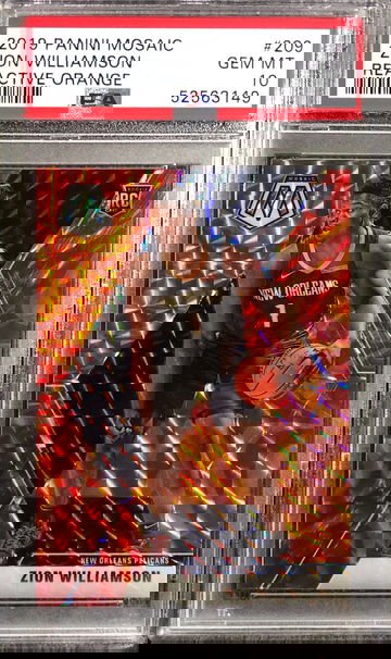 2019 Mosaic Zion Williamson #209 Reactive Orange PSA 10 GEM MINT 