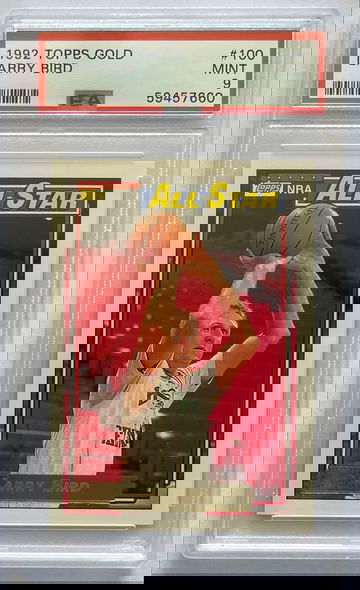 1992 Topps Gold Larry Bird Boston Celtics #100 PSA 9 Mint