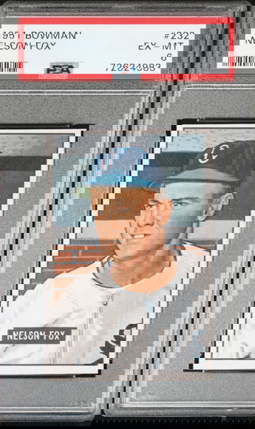 Nelson Nellie Fox 1951 Bowman #232 Chicago White Sox RC Rookie HOF PSA 6