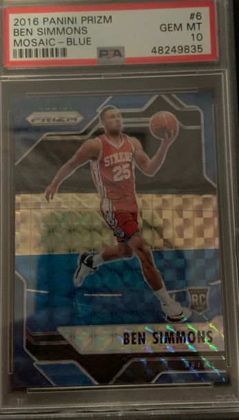 2016 Blue Mosaic Ben Simmons Rookie PSA 10