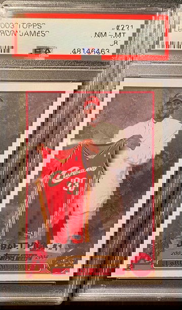 Lebron James Topps RC Rookie PSA 8 