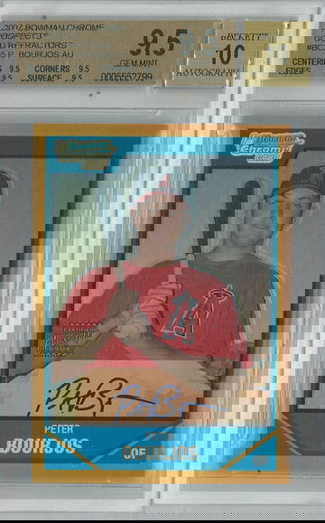 2007 Bowman Chrome Peter Bourjos #BC235 Gold Refractor True Gem BGS 9.5 Auto 10 /50