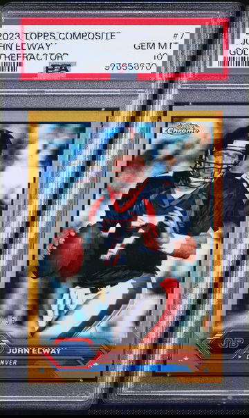 2023 Topps Composite - John Elway - Gold Refractor - #'d 31/50 - PSA 10 - Pop 4