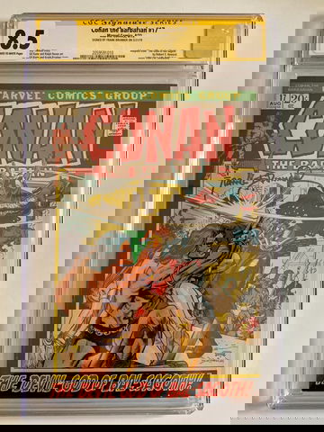 CONAN THE BARBARIAN #17 CGC SS 8.5 SIGNED FRANK BRUNNER