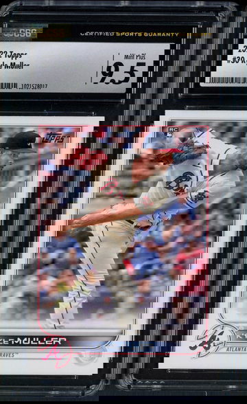 2022 Topps Series 1 Kyle Muller RC #30 CSG 9.5 - Atlanta Braves