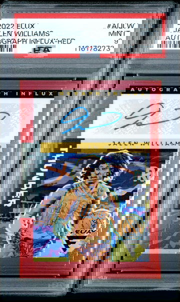 Jalen Williams 2022 Panini Flux Autograph Influx Red #AIJLW PSA 9 Auto