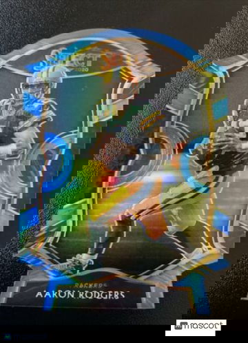 Aaron Rodgers Select 2020 Concourse Light Blue Die Cut Prizm #12 JETS Superstar