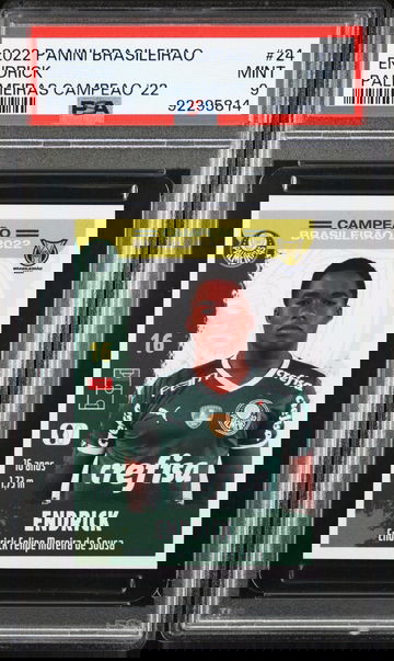 2022 PANINI ENDRICK PALMEIRAS CAMPEAO 2022 ENDRICK #24 RC ROOKIE PSA 9