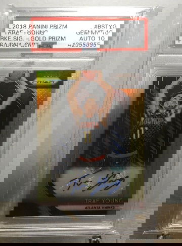 2018 Prizm Trae Young Gold Auto Psa 10 Gem Mint 10 Auto! 03/10 Rc Pop 1