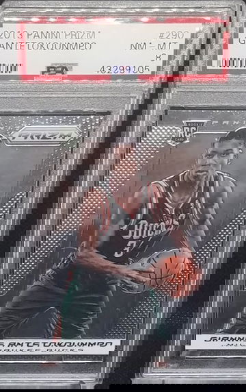 Giannis Antetokounmpo 2013-14 Panini Prizm RC Rookie # 290 Graded PSA 8 NM-MT