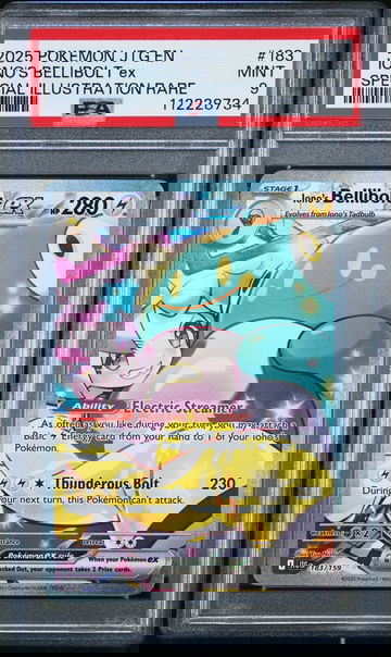 2025 POKEMON JTG EN-JOURNEY TOGETHER SIR IONO'S BELLIBOLT EX #183 PSA 9