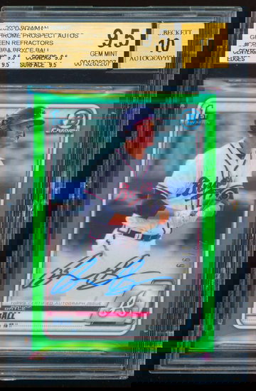 2020 Bowman Chrome BRYCE BALL Green Refractor Auto RC #23/99 BGS 9.5 / 10 Cubs