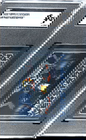 2020 Topps F1 Stickers Max Verstappen Foil #49 Formula 1 F1 SGC 9