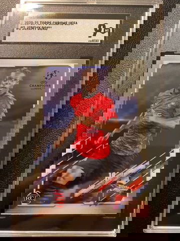 2020-21 Topps Chrome UEFA Jeremy Doku RC SGC 9