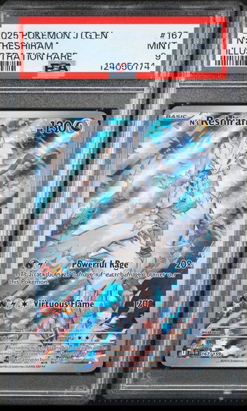 2025 Pokemon Scarlet and Violet Journey Together Illustration Rare N's Reshiram #167 PSA 9