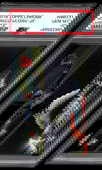 2018 Topps Chrome Update HMT31 Ronald Acuna Rookie Debut PSA 10 Gem Mint RC