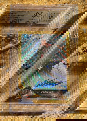 2018 Bowman Chrome Draft Alek Thomas Auto Autograph Gold Wave Refractor BGS 9.5 10 /50