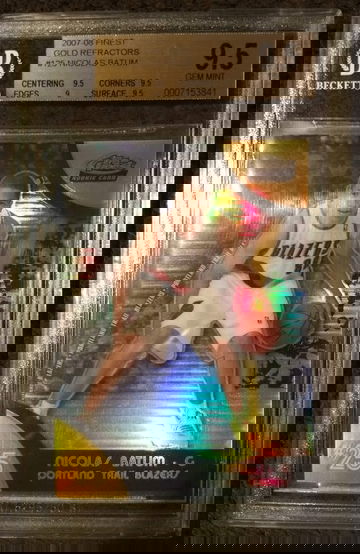 Nicolas Batum 2007-08 Finest Gold Refractor RC rookie /25