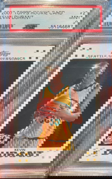 2007 topps rookie card Kevin Durant PSA 9