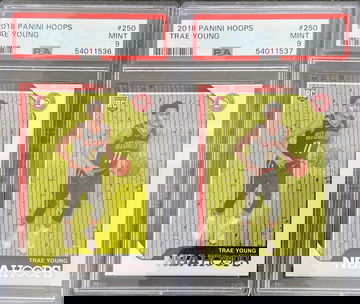 2018 Panini Hoops Trae Young #250 PSA 9 X2