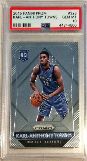 2015 Karl Anthony Towns Prizm PSA 10