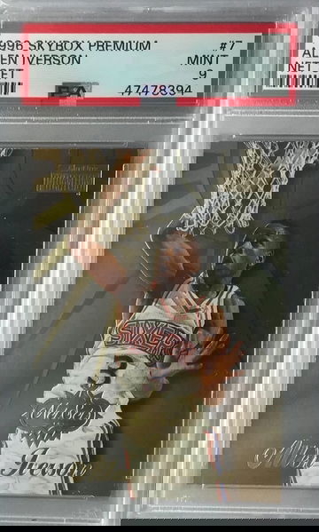 Allen Iverson Rookie 1996 Skybox Premium Net Set #7 - PSA 9 Mint