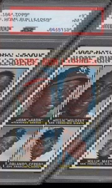 1964 Home Run Leaders PSA 7