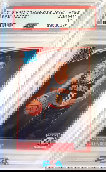 Trae Young 2018-19 Donruss Optic Rated Rookie PSA 10 Gem Mint #198