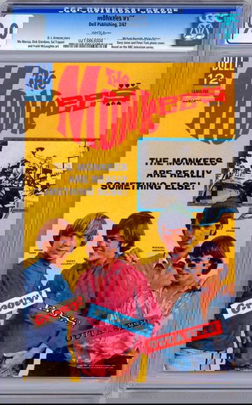 THE MONKEES #1 CGC 9.0 DICK GIORDANO ART CLASSIC 60’S TV SERIES ADAPTN DELL 1967