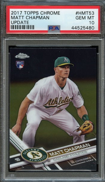 2017 Topps Chrome Update #HMT53 Matt Chapman PSA 10