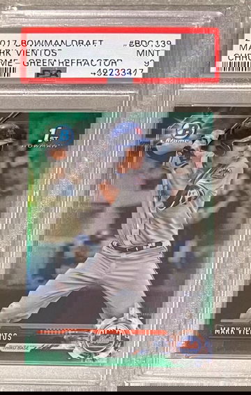 2017 Mark Vientos Green Refractor PSA9 