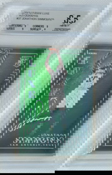 JONATHON SIMMONS 2015 Panini Luxe RC Auto 41/75 - BGS 8.5 Auto 10