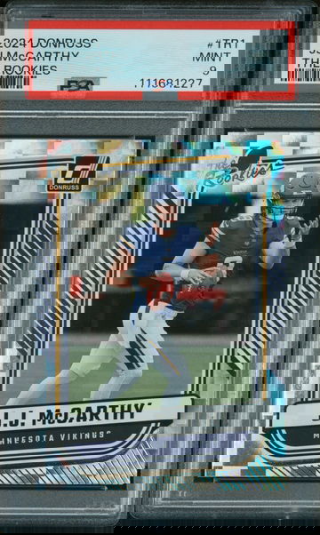 2024 Panini Donruss the Rookies JJ Mccarthy #TR1 PSA 9