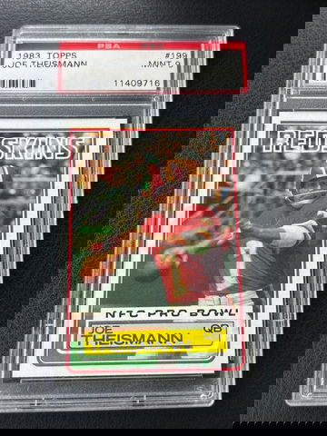 1983 Topps Joe Theismann PSA 9 Washington Redskins