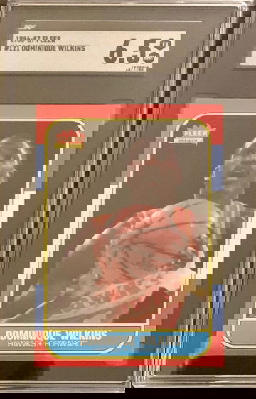 1986 Fleer Basketball #121 Dominique Wilkins RC Rookie - Graded SGC 6.5 EX-NM+