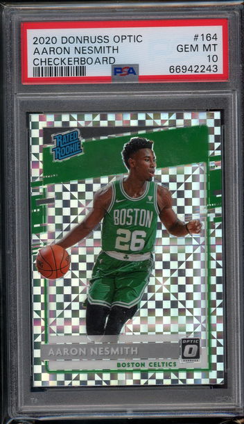 2020 Optic Aaron Nesmith Checkerboard PSA 10