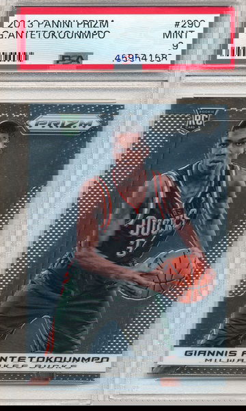 Giannis Antetokounmpo 2013-14 Panini Prizm Rookie Card RC PSA 9 Mint