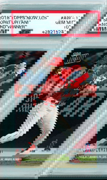 2018 Topps Now O/S #AW-1 Shohei Ohtani Award Winner PSA 10 GEM MINT!