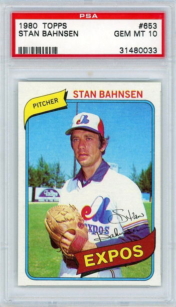 1980 Topps Stan Bahnsen #653 PSA 10 P1224