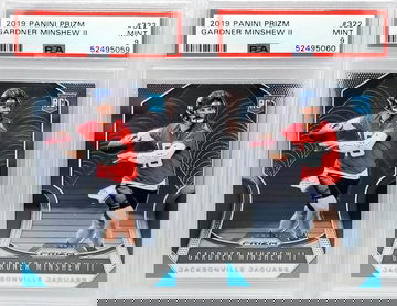 Gardner Minshew PSA 9 Prizm x 2 
