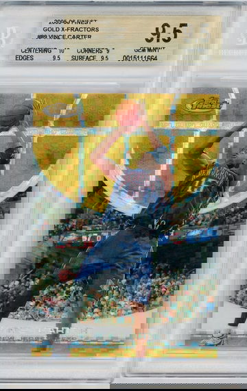 Vince Carter 2005 Topps Finest Gold Xfractor /29 BGS 9.5