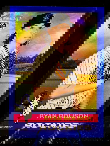 2025 Topps Heritage High Number  Ryan Rolison  Blue Refractor  /150  RC #681  Rockies