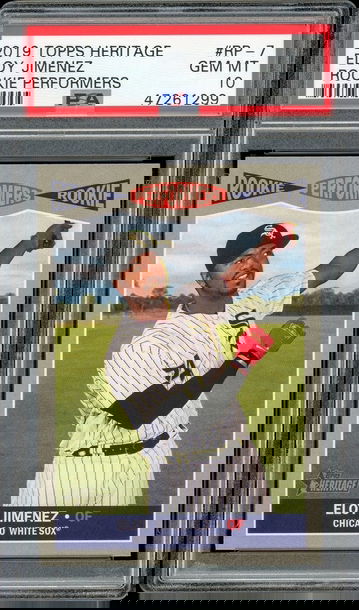 TOPPS HERITAGE ELOY JIMENEZ WHITE SOX ROOKIE PERFORMERS PSA 10!
