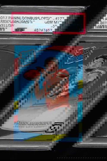 2017 Donruss Optic Patrick Mahomes Red/Yellow