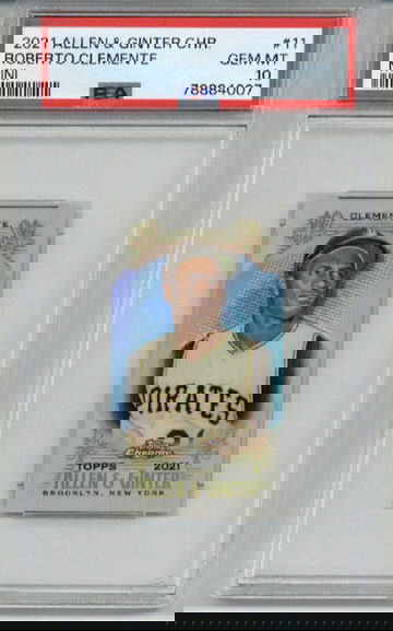 2021 TOPPS ALLEN & GINTER CHROME MINI ROBERTO CLEMENTE CARD PIRATES PSA 10