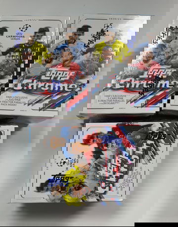 2020-21 TOPPS CHROME UEFA Champions League Soccer Blaster Box Sealed (lot of 3)