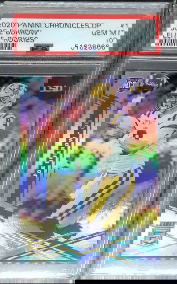 2020 panini chronicles draft picks elite 1 joe burrow psa 10